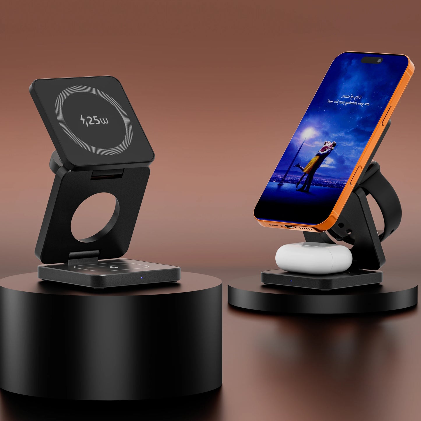 Foldable 3-in-1 Magnetic Wireless Charging Stand — VOLTARQ X40 AIR