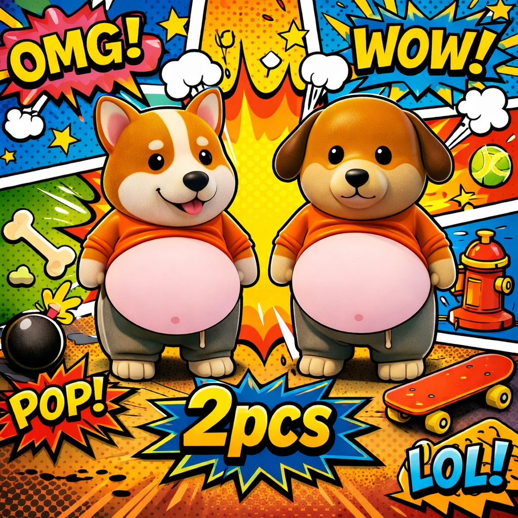 Voltarq SquishPup™ – Soft 3D Puppy Stress & Door Guard (2-Pack)