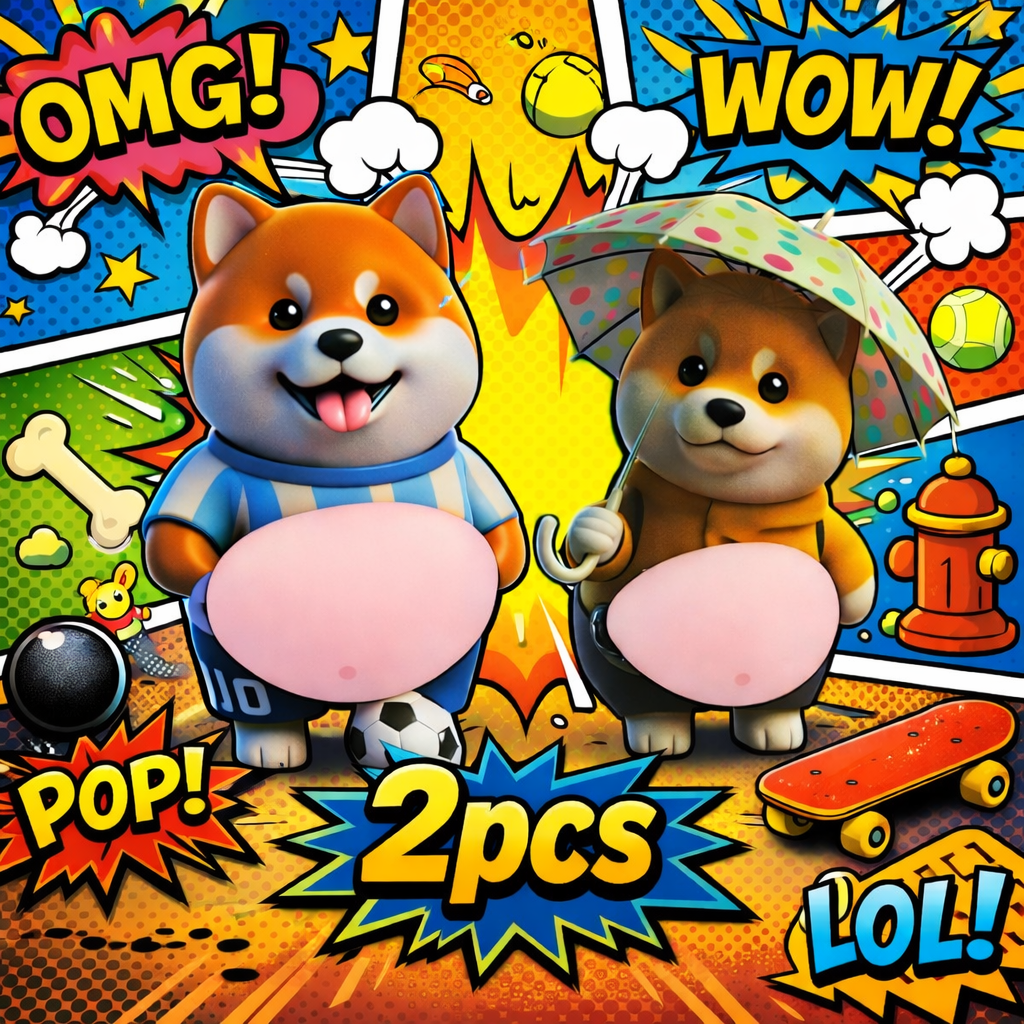 Voltarq SquishPup™ – Soft 3D Puppy Stress & Door Guard (2-Pack)