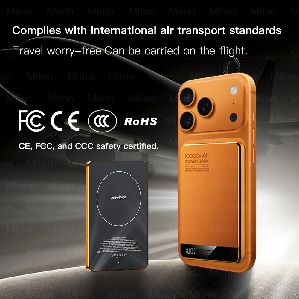 Ultra-Slim Magnetic Power Bank 10,000mAh – 20W Fast Charge